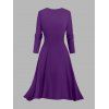 Ensemble robe à bretelles spaghetti et haut ouvert sur le devant à imprimé géométrique colorblock - Bleu profond S | US 4
