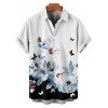 Vacation Couple Outfit Butterfly Floral Print Ruched Belt Dress and Shirt Set - Noir S | US 4