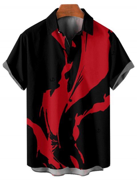 Chemise boutonnée imprimée gothique pour homme pour Halloween
