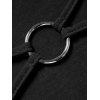 Haut ajusté à manches longues et col rond Solid VO à lacets - Noir XXL