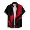 Chemise boutonnée imprimée gothique pour homme pour Halloween - Noir 5XL