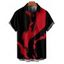 Chemise boutonnée imprimée gothique pour homme pour Halloween - Noir 5XL