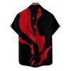 Chemise boutonnée imprimée gothique pour homme pour Halloween - Noir 5XL