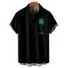 Chemise de vacances pour homme, boutonnée, imprimé cocotier, idéale pour la plage - Vert XXXXXL | US 20