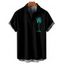 Chemise de vacances pour homme, boutonnée, imprimé cocotier, idéale pour la plage - Vert XXXXXL | US 20