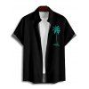 Chemise de vacances pour homme, boutonnée, imprimé cocotier, idéale pour la plage - Vert XXXXXL | US 20