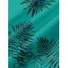 Robe de vacances à imprimé feuilles tropicales et poches, robe longue à bretelles spaghetti pour la plage - Vert XXL | US 14