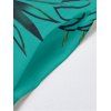 Robe de vacances à imprimé feuilles tropicales et poches, robe longue à bretelles spaghetti pour la plage - Vert XXL | US 14