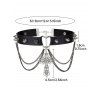 Collier ras du cou gothique avec pendentif croix et rivets - Noir 