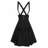 Jupe à Bretelle Croisée à Lacets - Noir XXL
