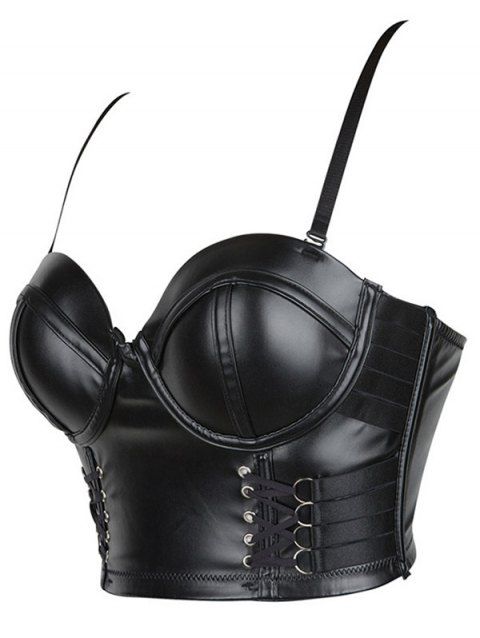 Corset style punk à lacets et armatures