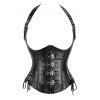 Corset gothique à lacets et boucle style punk - Noir L | US 8
