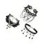 Collier ras du cou gothique en dentelle ajourée avec pierres artificielles - Noir 