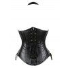 Corset gothique à lacets et boucle style punk - Noir L | US 8