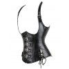 Corset gothique à lacets et boucle style punk - Noir L | US 8