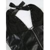 Corset style punk à œillets croisés et dos nu - Noir L | US 8