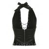Corset style punk à œillets croisés et dos nu - Noir L | US 8