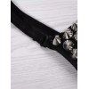 Soutien-gorge push-up style punk avec bretelles réglables et rivets - Noir XXL | US 12