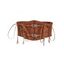 Ceinture large vintage à lacets avec panneau en dentelle et boucle - Brun 