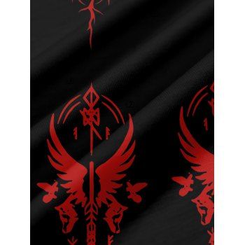 Clock Geometric Print Pocket Gothic Dress Spaghetti Strap Long Dress