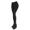 Legging Bouton-pression à Taille Haute avec Poche - Noir S