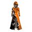 Sweat à capuche d'Halloween à imprimé toile d'araignée et chauve-souris contrastant avec cordon de serrage - Orange S | US 4