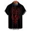 Chemise boutonnée gothique pour homme avec imprimé géométrique et horloge - Noir 5XL