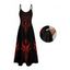 Robe gothique à imprimé géométrique et poches, robe longue à bretelles spaghetti - Noir XXL | US 14