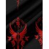 Gothic Couple Outfit Clock Geometric Print Pocket Long Dress and Shirt Set - Noir S | US 4