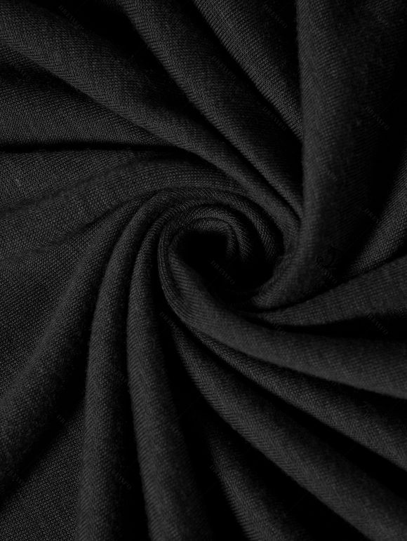 Haut ajusté à manches longues et col rond Solid VO à lacets - Noir L | US 8