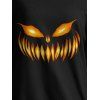 Sweat-shirt gothique pour Halloween, imprimé grimace, col incliné - Noir S | US 4