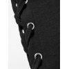 Haut ajusté à manches longues et col rond Solid VO à lacets - Noir L | US 8