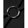 Haut ajusté à manches longues et col rond Solid VO à lacets - Noir L | US 8
