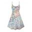 Robe de vacances à imprimé géométrique pailleté et mini-robe à bretelles spaghetti - multicolor S | US 4