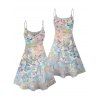 Robe de vacances à imprimé géométrique pailleté et mini-robe à bretelles spaghetti - multicolor S | US 4