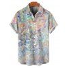 Chemise de vacances pour homme, boutonnée, à imprimé géométrique et paillettes - multicolor XXL | US 14
