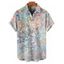 Chemise de vacances pour homme, boutonnée, à imprimé géométrique et paillettes - multicolor XXL | US 14