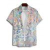 Chemise de vacances pour homme, boutonnée, à imprimé géométrique et paillettes - multicolor XXL | US 14