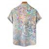 Vacation Couple Outfit Sequined Geometric Print Mini Dress and Shirt Set - multicolor S | US 4