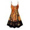 Robe gothique à imprimé citrouille et bretelles spaghetti - Orange XXXXXL | US 20