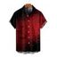 Chemise de Noël pour homme, boutonnée, imprimé flocons de neige et crânes - Noir 5XL