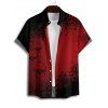 Chemise de Noël pour homme, boutonnée, imprimé flocons de neige et crânes - Noir 5XL