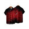 Christmas Couple Outfit Snowflake Skulls Print Ruched Mini Dress and Shirt Set - Noir S | US 4