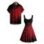 Christmas Couple Outfit Snowflake Skulls Print Ruched Mini Dress and Shirt Set - Blanc S | US 4