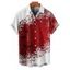 Chemise de Noël pour homme, boutonnée, imprimé flocons de neige et crânes - Noir 5XL