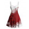 Christmas Couple Outfit Snowflake Skulls Print Ruched Mini Dress and Shirt Set - Blanc S | US 4
