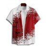 Christmas Couple Outfit Snowflake Skulls Print Ruched Mini Dress and Shirt Set - Blanc S | US 4