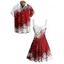 Christmas Couple Outfit Snowflake Skulls Print Ruched Mini Dress and Shirt Set - Blanc S | US 4