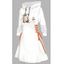 Robe à capuche d'Halloween, imprimé fantôme, citrouille, chauve-souris, mini-robe à lacets et cordons de serrage - Blanc XXL | US 14
