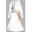 Robe à capuche d'Halloween à imprimé animal, fantôme, citrouille, chauve-souris, lacets et cordons de serrage - Blanc XXL | US 14